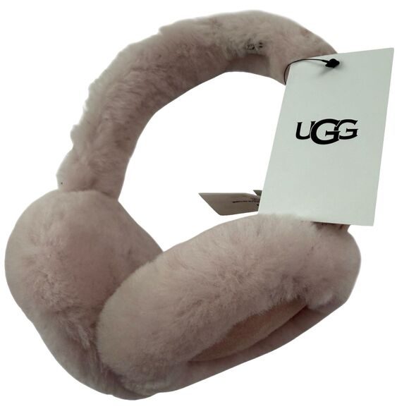 NEW UGG Fur Sheepskin Shearling Earmuffs Pink Cloud Ear Warmer OS main image 3